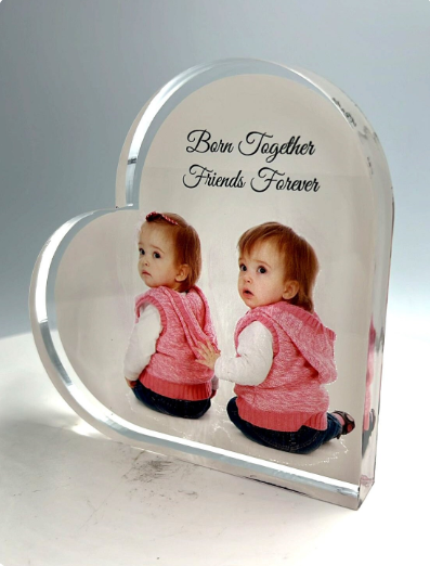 Acrylic Photo Heart - Valentine's Gift for Him/Her - Wedding Gift - Engagement Gift - Anniversary Gift - Crystal Photo - Free Customization