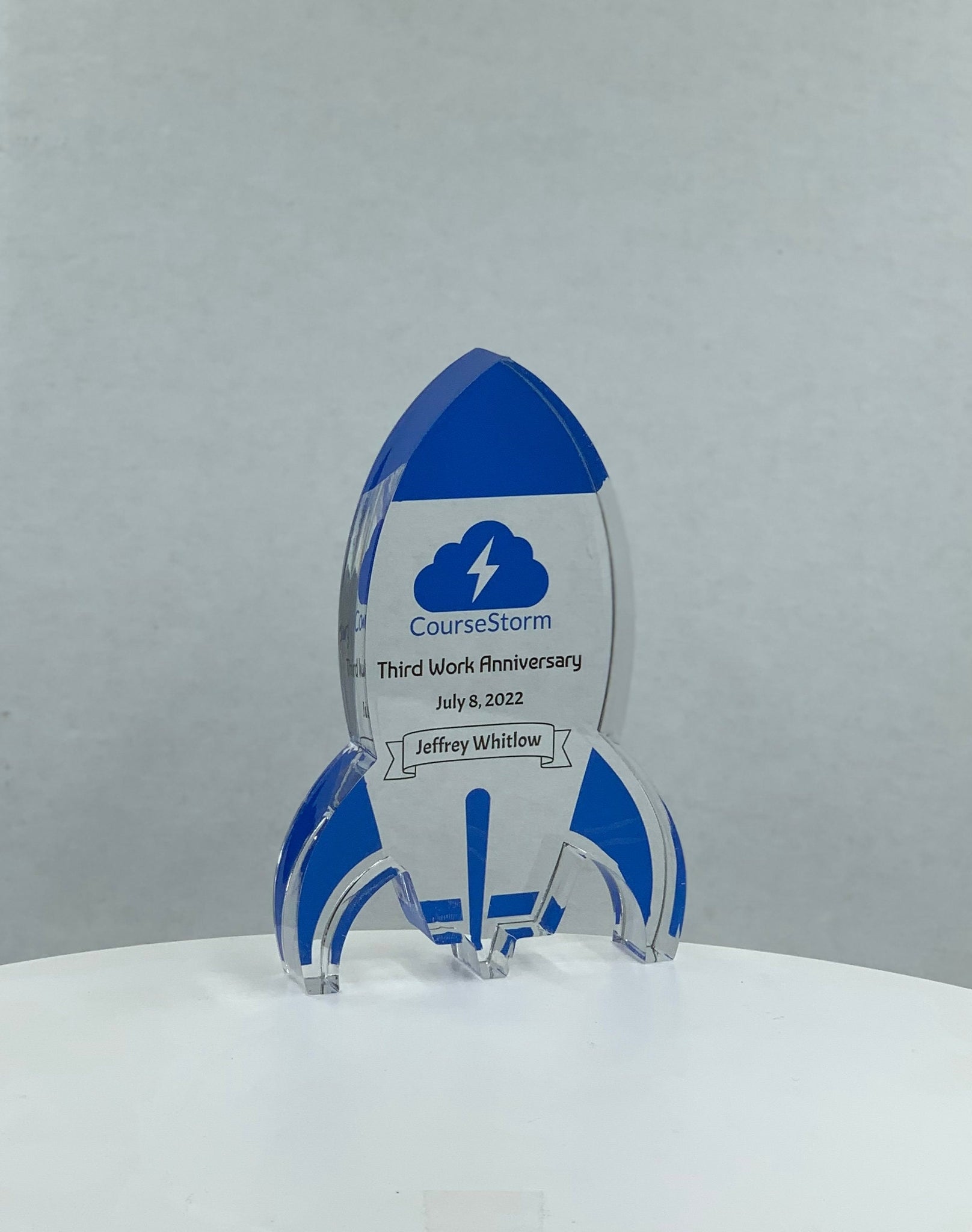 Rocket Trophy / Science Trophy / STEM Award / Tech Gift - Acrylic with Color Prints - Free Customization - crafty90